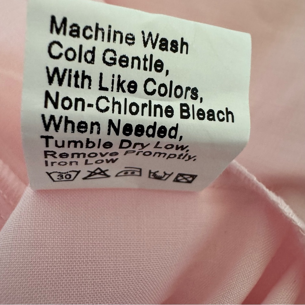Pretty Garden Pink Puff Sleeve Smocked Dress Size Small - Picture 5 of 5